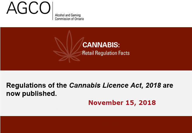 AGCO published the regulations of the Cannabis License Act
